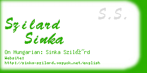 szilard sinka business card